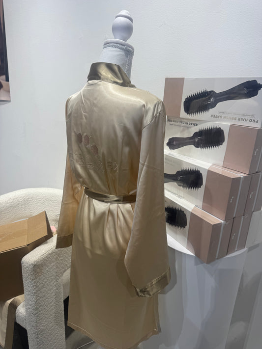 Silky Satin Beige Robe